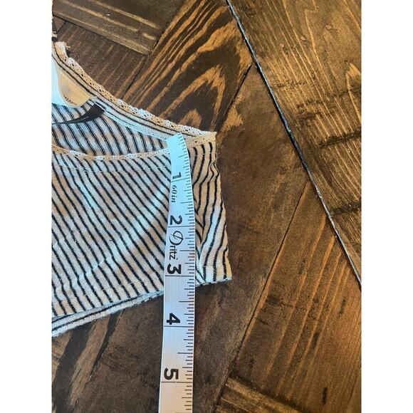 Anthropologie Akemi Kin Striped Sleeveless Top Women L Minimalist Beach Light - Picture 7 of 7